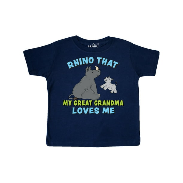 inktastic Rhino That My Great Grandma Loves Me with Cute Rhinos Newborn Layette